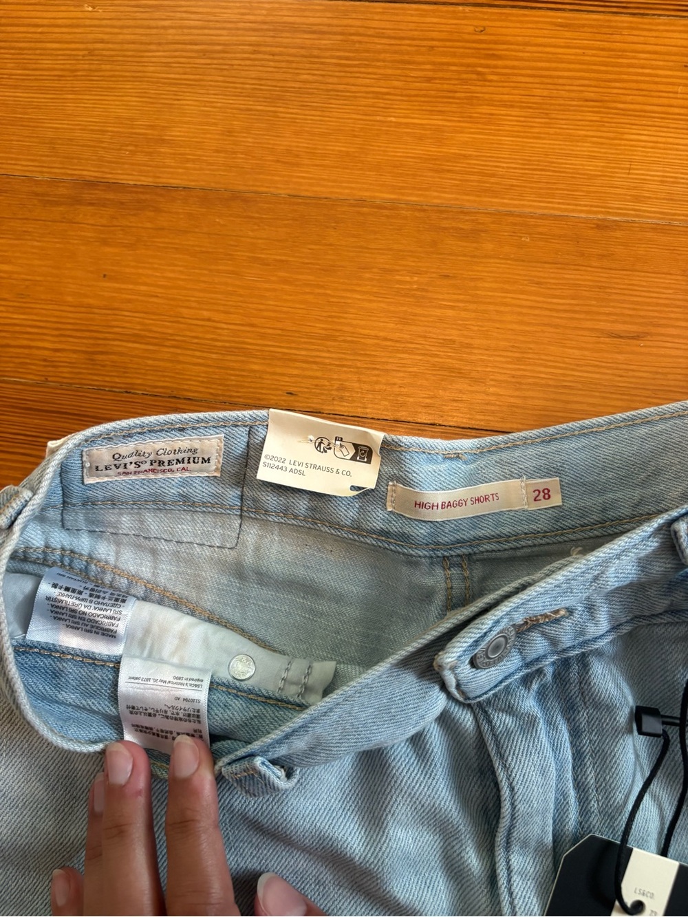 High Rise Baggy Linen+ Denim Lightweight Women's Shorts - Picture 5 of 7